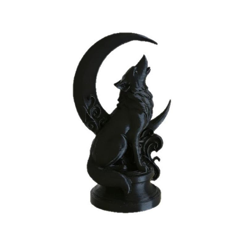 Resin Craft Workshop - Moon Wolf Totem Ornament Industrial Style