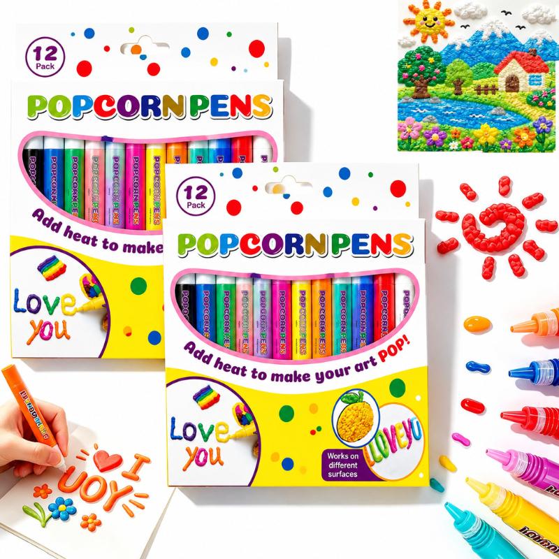 New Puffy Popcorn Pen Set 6/12 - Copic Marker Sketch review and price